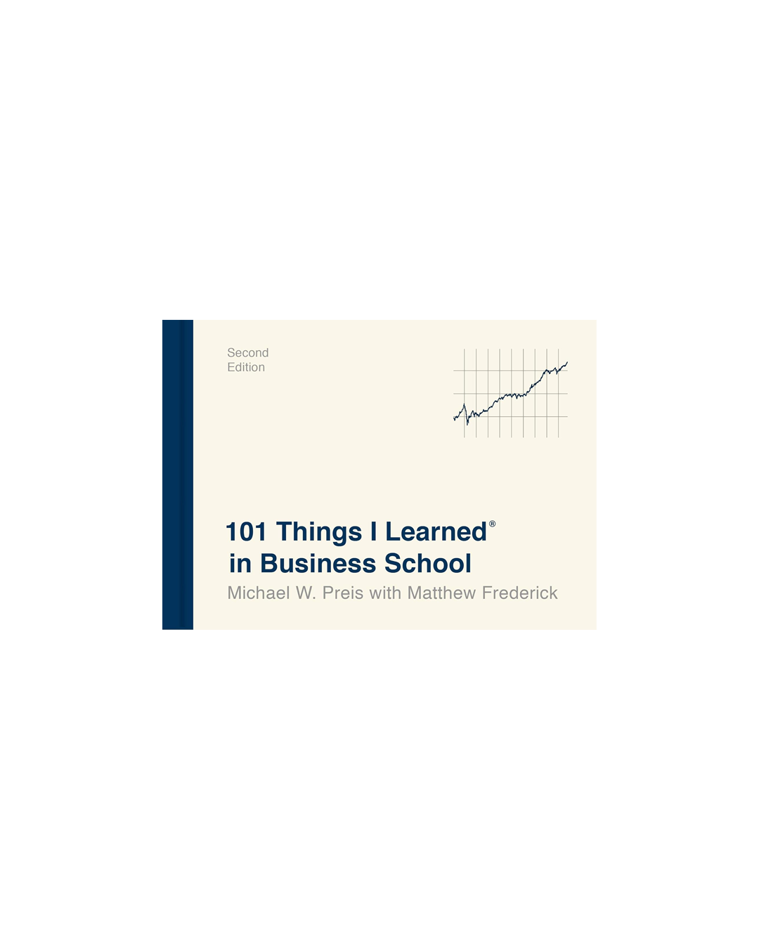 Book cover of '101 Things I Learned in Business School' with a graph on a white background