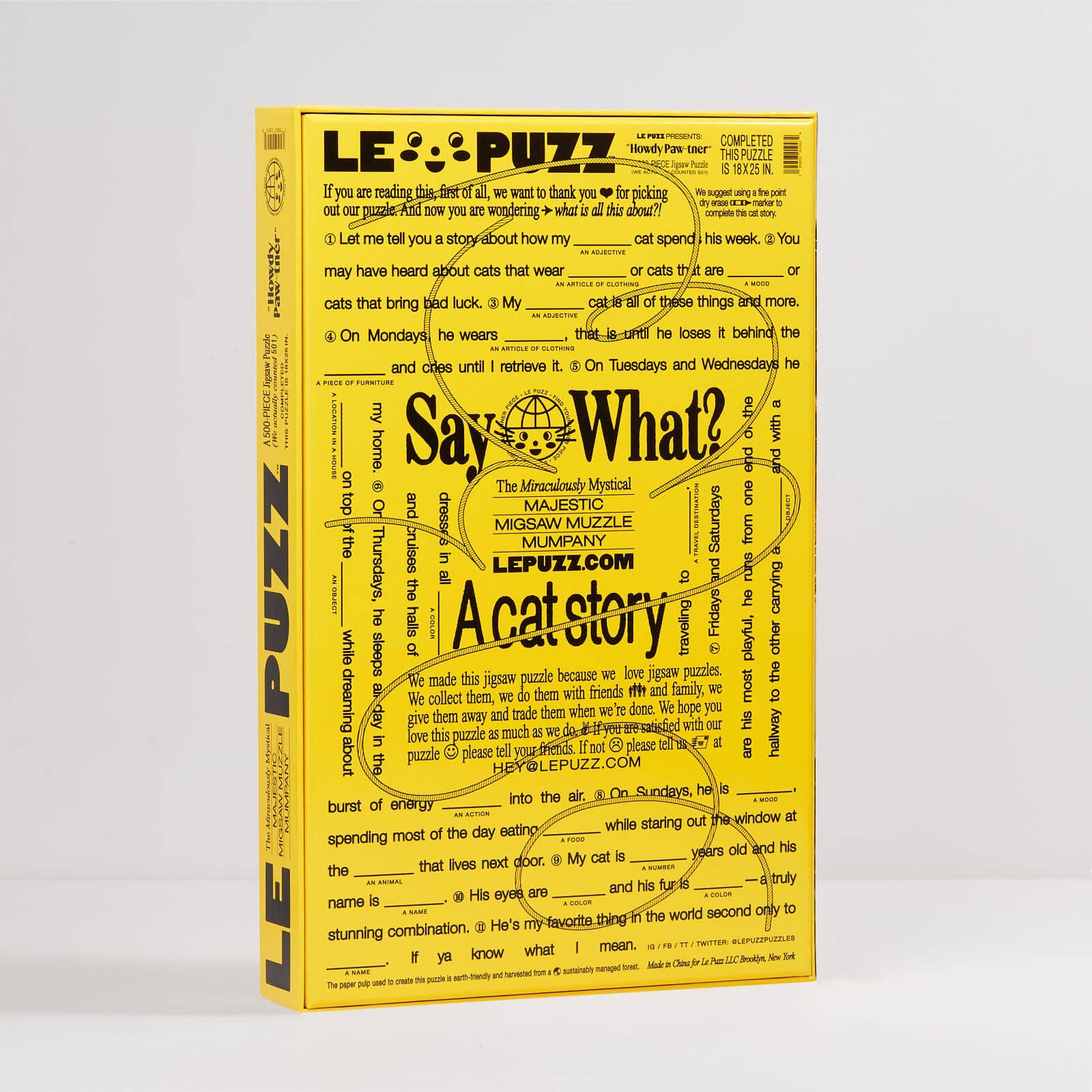 Yellow box with text and graphics on a white background