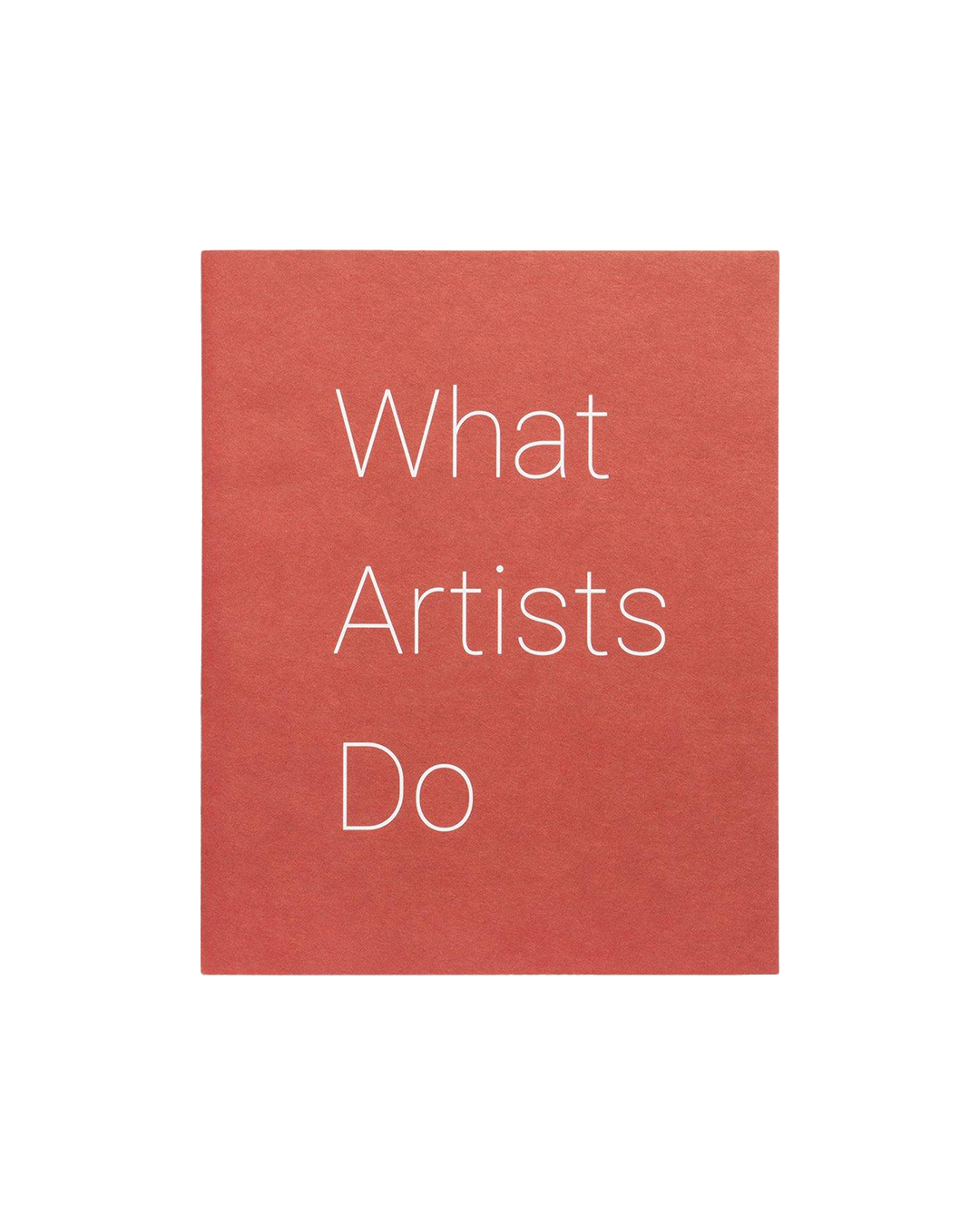 Red square with white text 'What Artists Do' on a white background