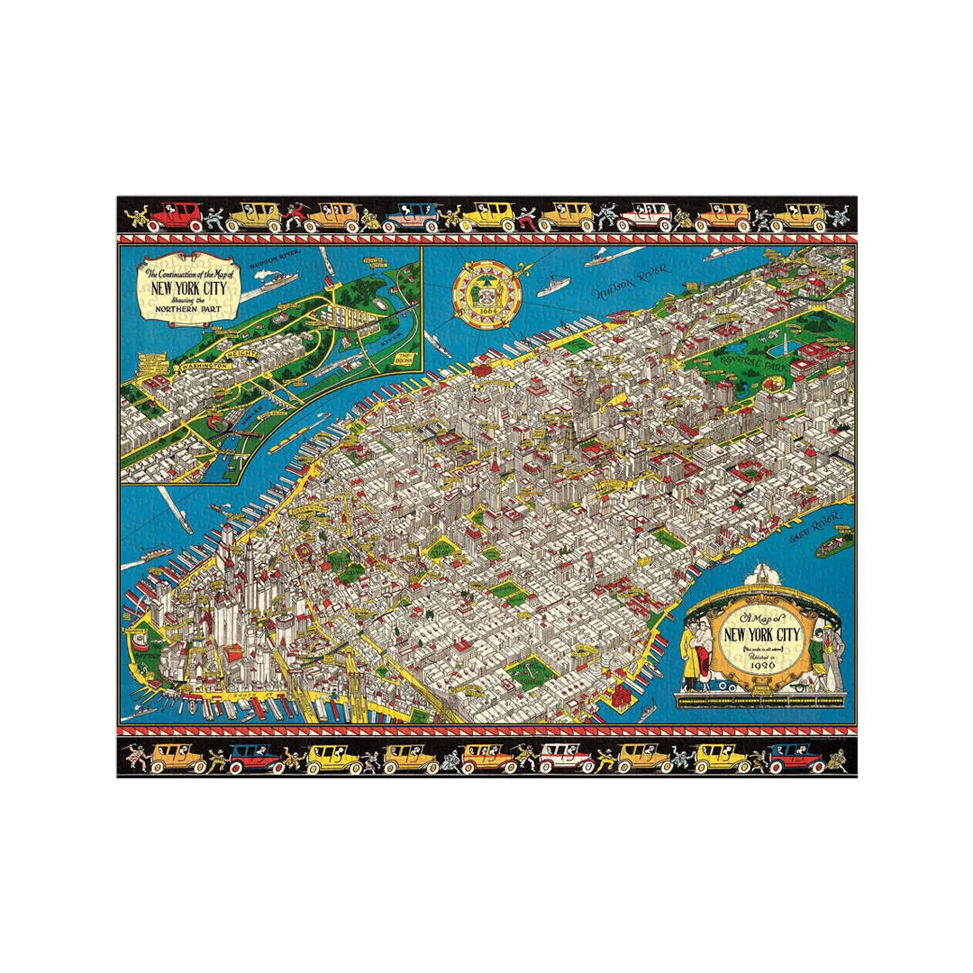 Vintage New York Map Puzzle