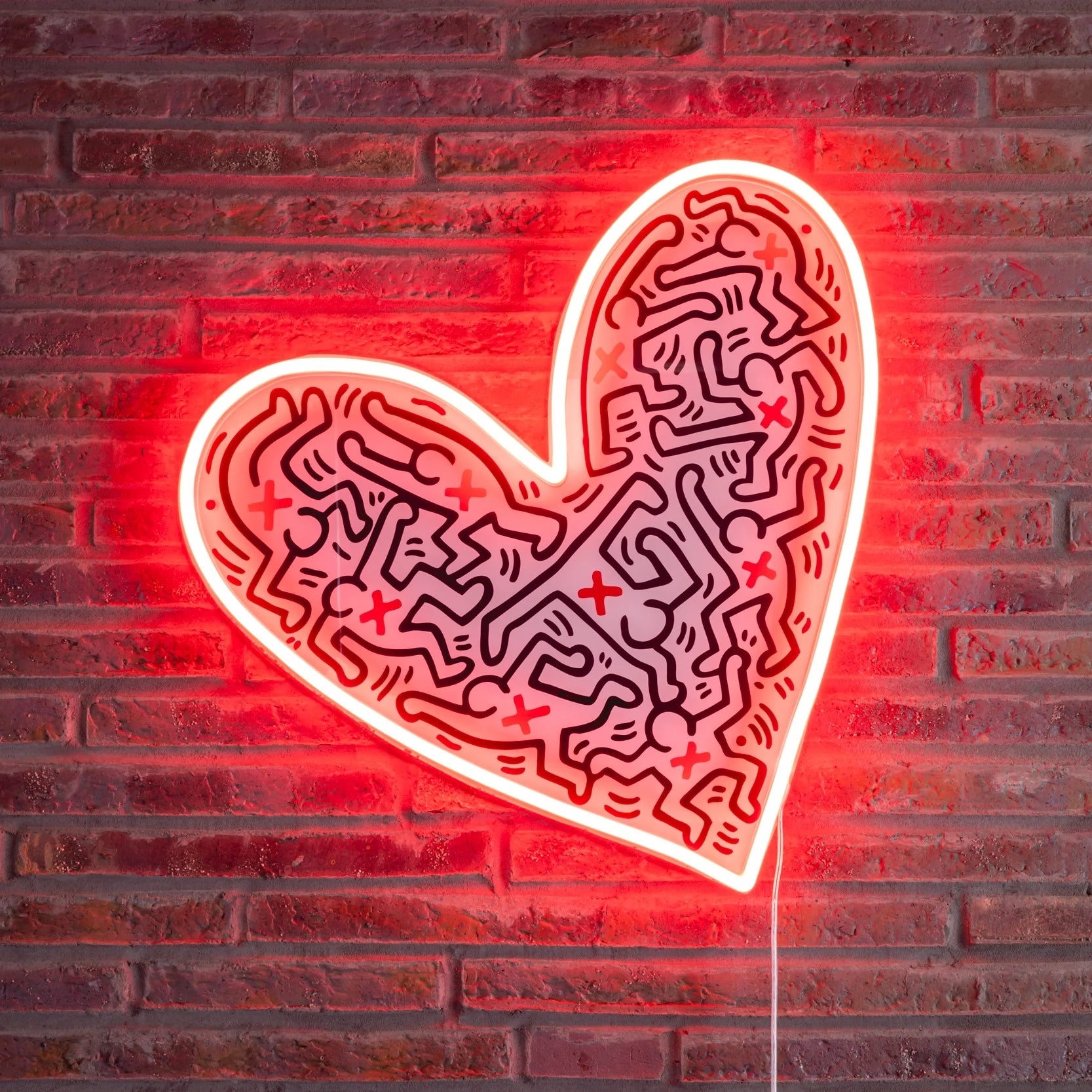 Keith Haring Neon Heart