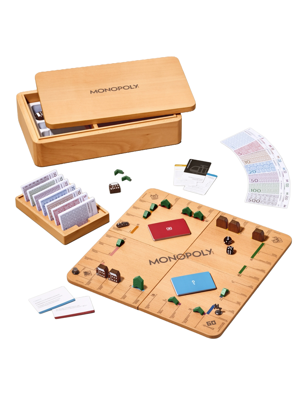 Wooden Monopoly board game
