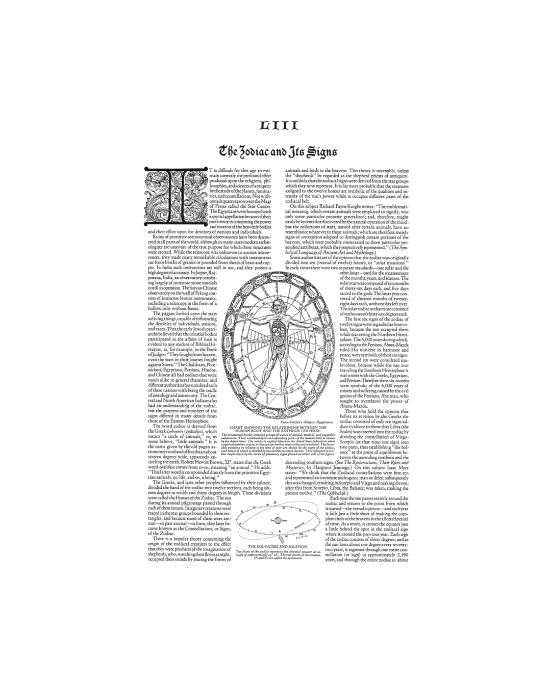 Vintage-style astrological chart with text on a white background