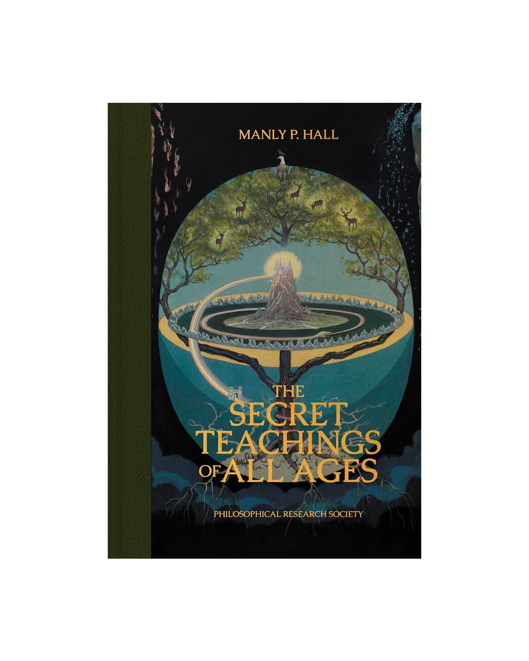 Book cover of 'The Secret Teachings of All Ages' by Manly P. Hall with a mystical design.