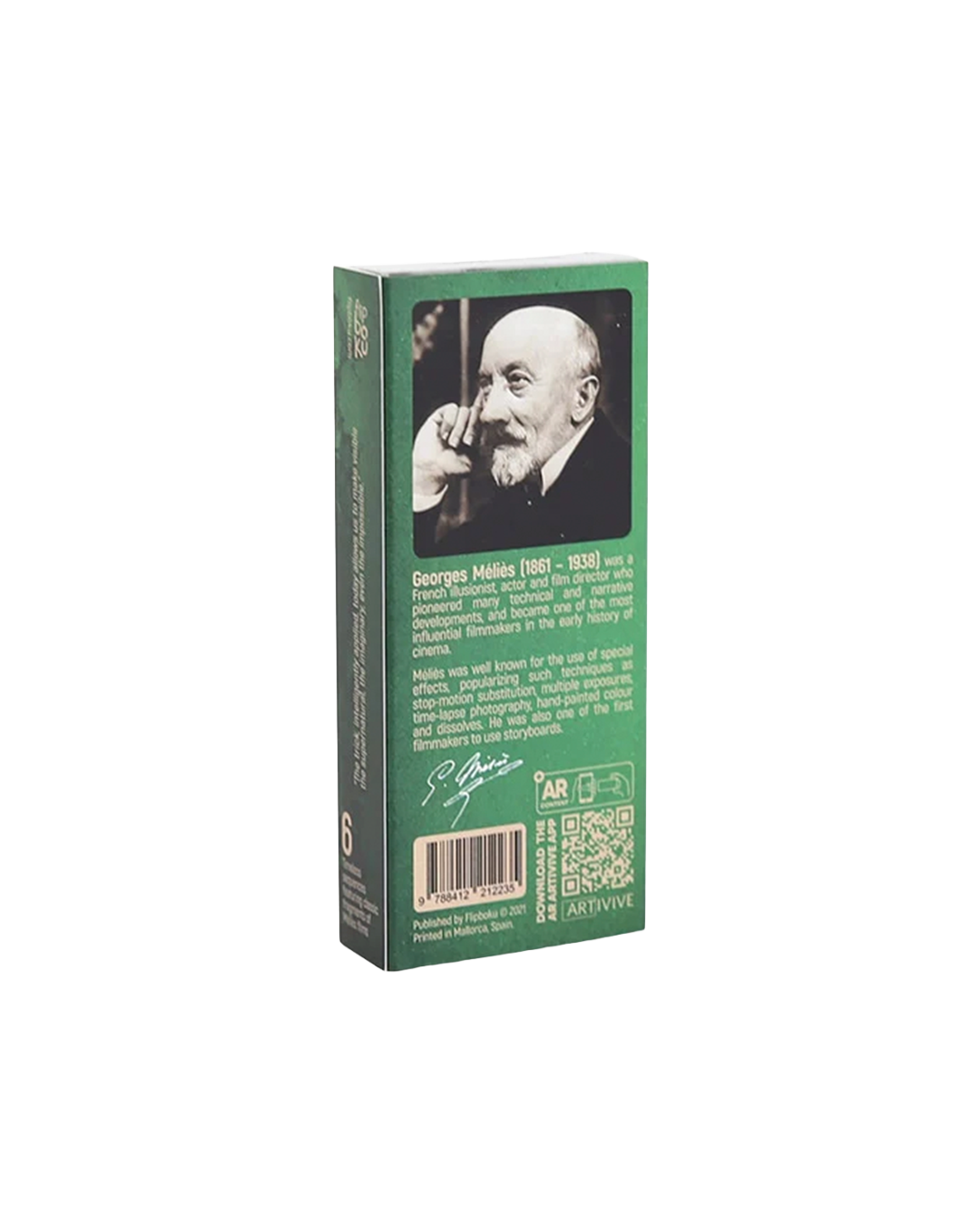 A green rectangular product box shown upright at a slight angle on a plain white background. The front features a black-and-white portrait of George H.
