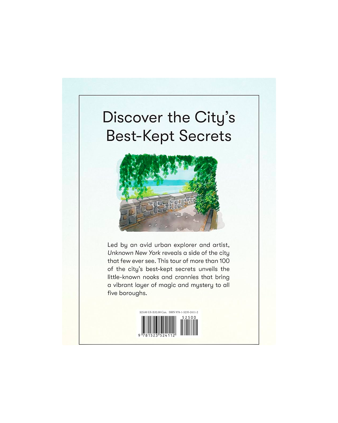 Book cover with text 'Discover the City's Best-Kept Secrets' and a scenic illustration on a white background.