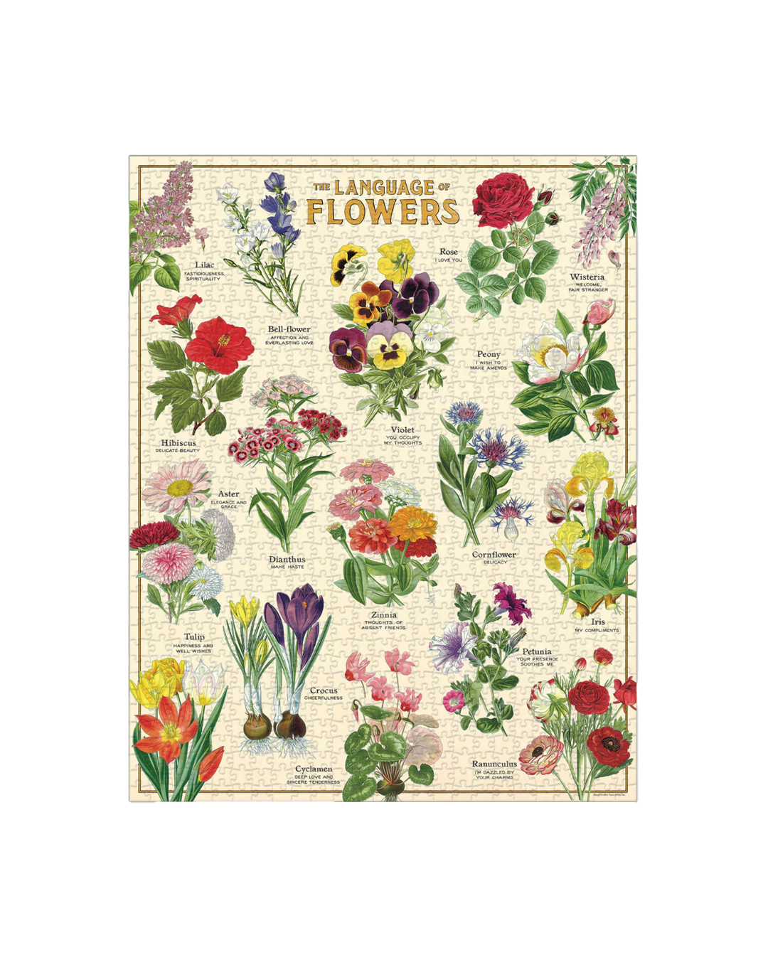 Vintage Language Of Flowers Puzzle
