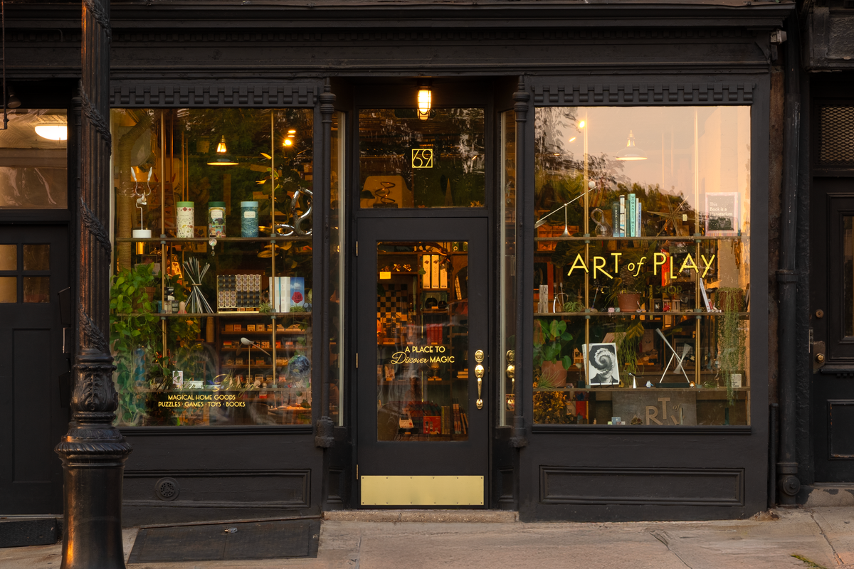 Exterior storefront of Art of Play on Atlantic Avenue in Brooklyn