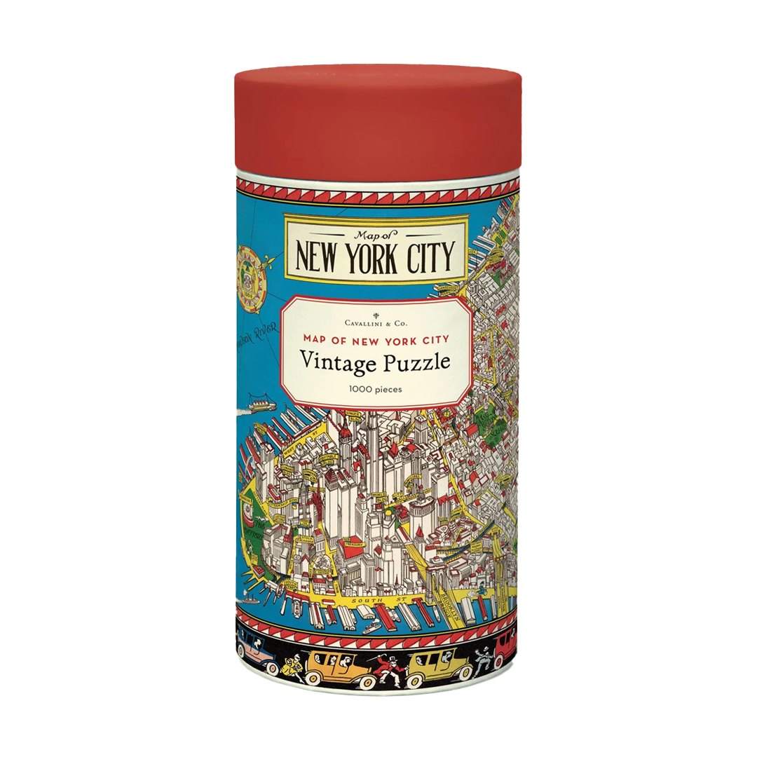 Vintage New York Map Puzzle