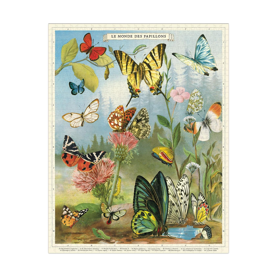 Vintage World of Butterflies Puzzle