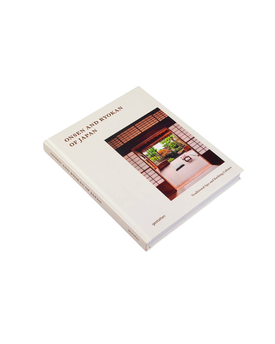 Book titled 'Onsen and Ayakana of Japan' on a white background