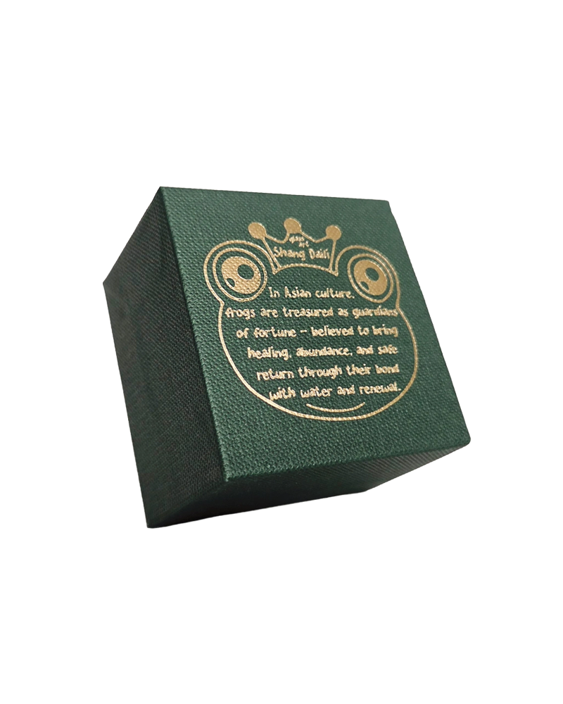 "Safe and sound" Frog Cat Figurine