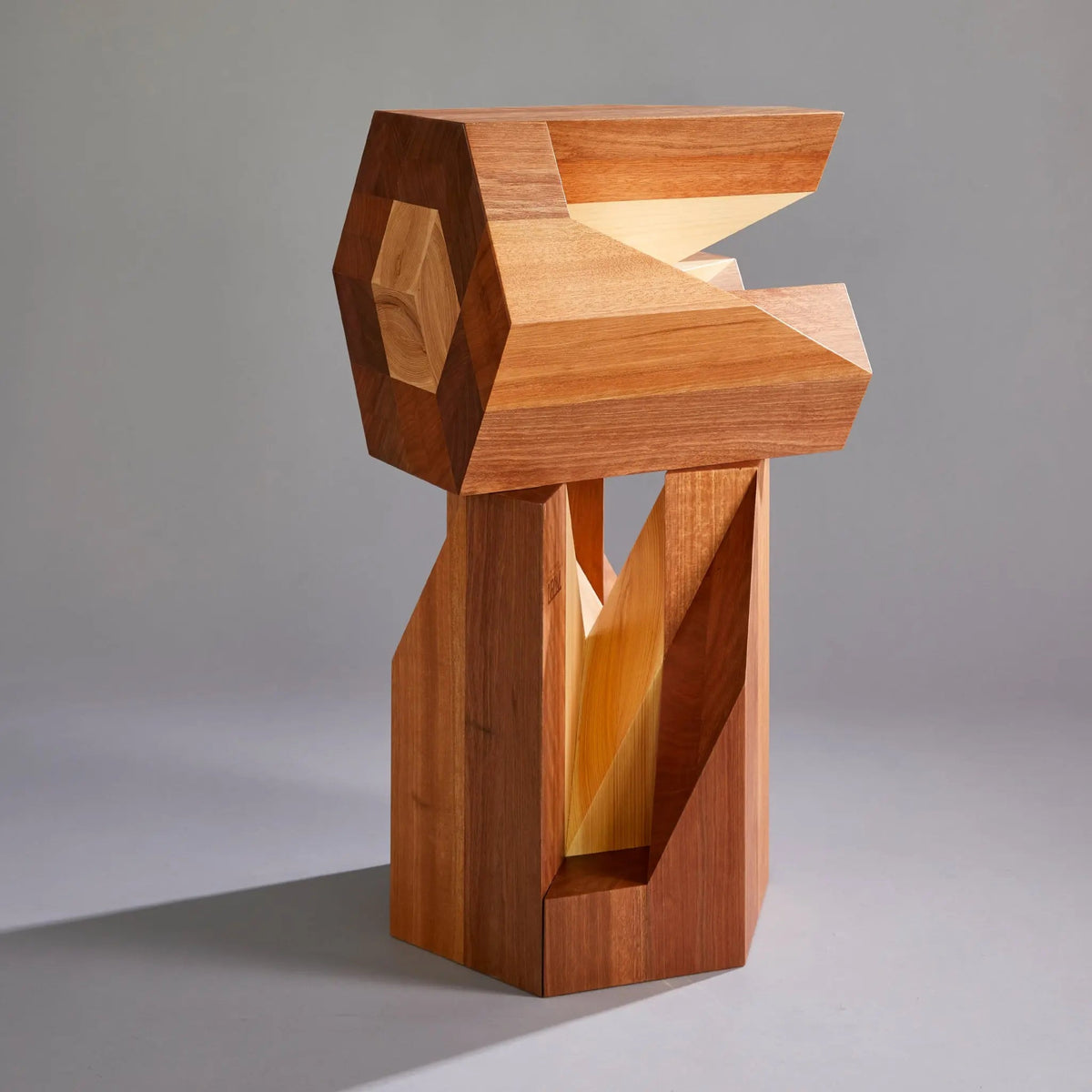 Yosegi Wood Stool Pair